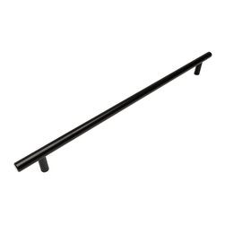 Cosmas - Cosmas 305-320FB Flat Black 12-5/8&rdquo; CTC (320mm) Euro Bar Pull [10-PACK] - Cabinet And Drawer Handle Pulls