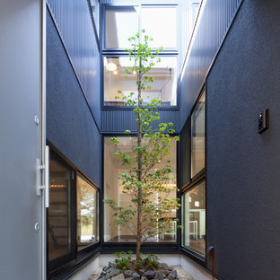 他の地域の小さいアジアンスタイルのおしゃれな中庭のテラス (コンクリート敷き 、日よけなし) の写真