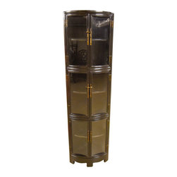 Petite Black Vintage Corner Cabinet - Products