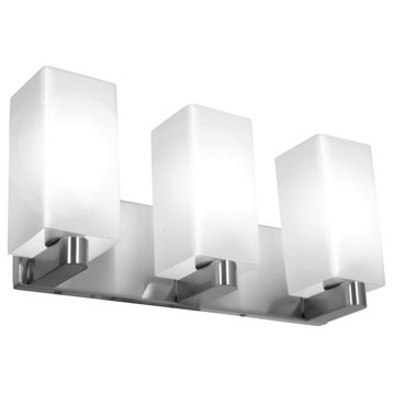 Archi 18" Dimmable LED Wall & Vanity, Brushed Steel Finish, Opal Glass Diffuser