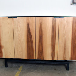 Pecan Steel Top Credenza - Buffets And Sideboards