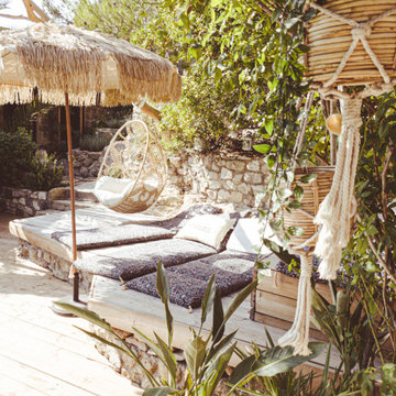 Mediterranean pool terrace with boho-vibes