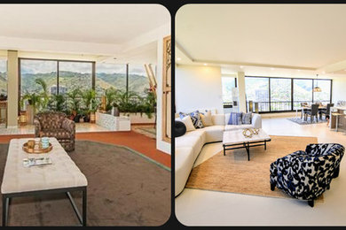 Living room - modern living room idea in Hawaii