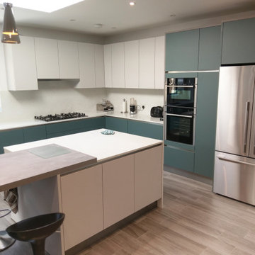 Contemporary Kitchen Design Eastcote Harrow by Kudos Interior Designs