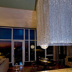 Bead chain chandelier - Lighting
