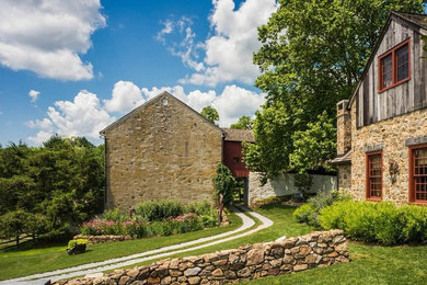Inspiration for a farmhouse exterior home remodel in Philadelphia