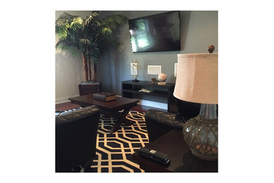 Example of a family room design in Philadelphia
