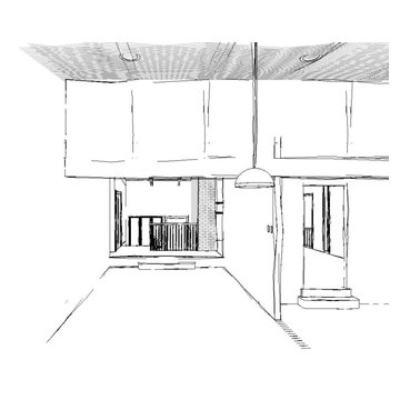 View of entrance from the new addition