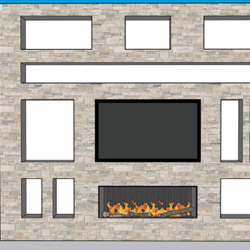 Fireplace Focus Wall Rendering