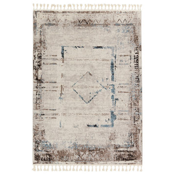 Vibe by Jaipur Living Aydin Medallion Gray and Blue Area Rug, 9'3"x13'
