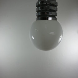 l&aacute;mpara de techo de cristal y acero cromado a&ntilde;os 60. E24 - Pendant Lighting