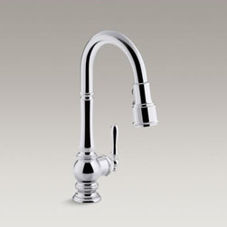 KOHLER - KOHLER Artifacts(TM) single-hole kitchen sink faucet with 16" pull-down spout an - Kitchen Faucets