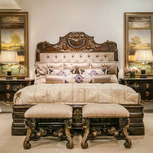 Example of a transitional bedroom design in Los Angeles