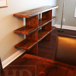 Reclaimed Wood Shelving Unit - Filing Cabinets