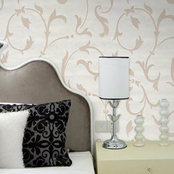 Century Classic - Grey Scrolls Wallpaper G581001 - Wallpaper