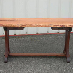 Live Edge Cherry Desk with Curvy Legs - Desks And Hutches