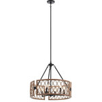 Kichler Lighting - Kichler Lighting Oana - Six Light Round Chandelier, Palm Finish - Whether you lived through the 1970s or you are insOana Six Light Round Palm *UL Approved: YES Energy Star Qualified: YES ADA Certified: n/a  *Number of Lights: Lamp: 6-*Wattage:60w B bulb(s) *Bulb Included:No *Bulb Type:B *Finish Type:Palm