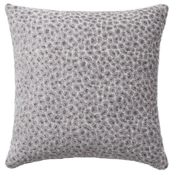 Linum Home Textiles Spots Decorative Pillow Cover, Light Gray, Square