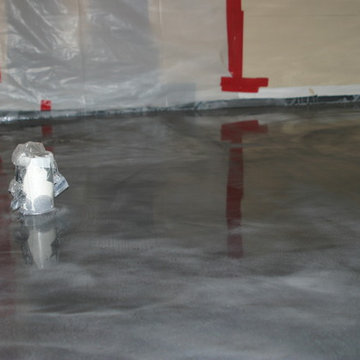 Project In Progress: Full Bathroom - epoxy floor coating system over wood subflo
