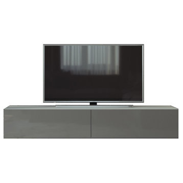 VIGO TV Stand 71 inch, White/Grey