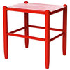 Asheville Wood Side Table No. 1618, Red