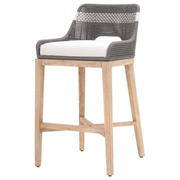 Star International Furniture Woven Tapestry 31" Fabric Barstool in Dove Gray