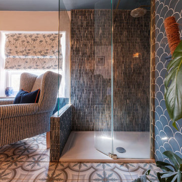 Blue Tiled Bathroom in East Yorkshire