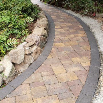Permeable Paver walkway and pondless fountains