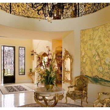 Hand painted wallpaper showroom
