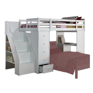 acme willoughby white loft bed