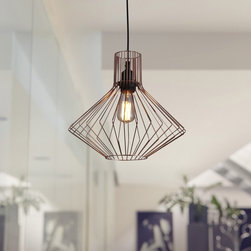 Suspension Contemporain Dalma m&eacute;tal cuivre 1 x 60 W BRILLIANT - Pendant Lighting