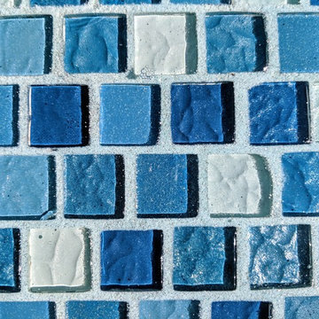 Gorgeous Glass Tile 360 Spillover Spa and lap pool