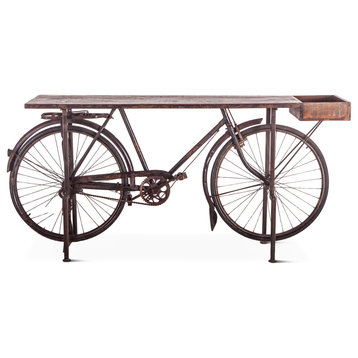 Paxton Reclaimed Teak Bicycle Console