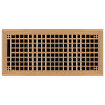 Wholesale Registers - Copper Rockwell Plated Steel Craftsman Floor Register, 6"x14" - Modify your home's look today with our 6" x 14" rockwell air registers. These beautifully constructed copper air registers are designed to be used in both your homes heating and cooling ducts. The steel damper should be placed into a hole measuring 6" x 14". The finely crafted copper plated faceplate is 3mm thick steel that is 7 3/8" wide by 15 3/4" long. In addition, with the simple equipping of spring clips, you can turn these floor vents into sidewall air vents.