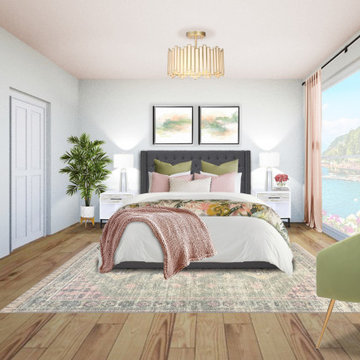 Transitional Blush Bedroom Design