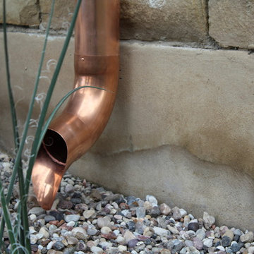 Copper Gutters on Southwestern Style Home