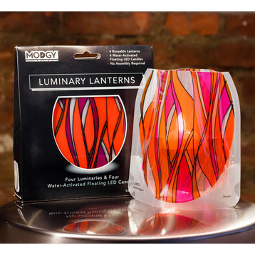 Modgy Expandable Luminary Lantern, Sheedo, 4-Pack
