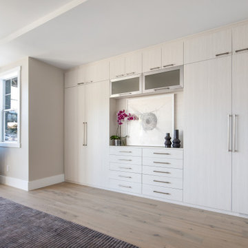 Elegant Space-Saving External Wardrobe with Media Alcove