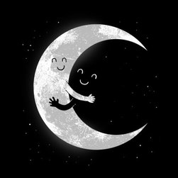 Moon Hug Art Print by Carbine - Prints And Posters