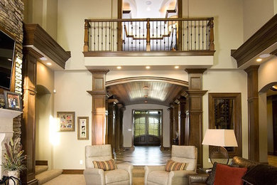Family room - 1950s family room idea in Cedar Rapids