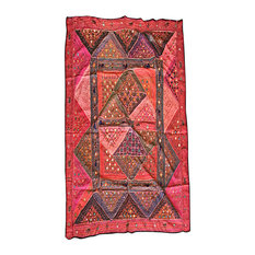 Mogulinterior - Mogul Indian Tapestry Red Banjara Vintage Bohemian Wall Hanging Throw - Tapestries