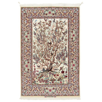 Persian Rug Isfahan Silk Warp 7'7"x5'0"