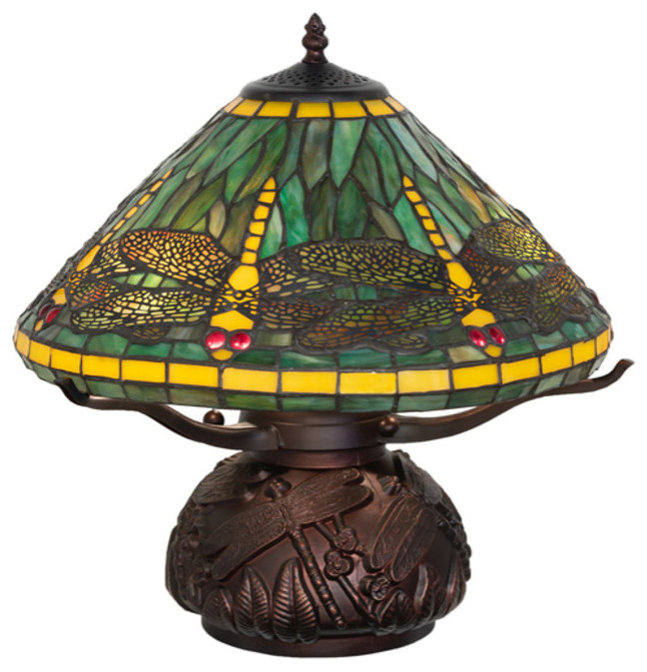Meyda Tiffany 261256 Tiffany Dragonfly 3 Light 17" Tall Buffet ...