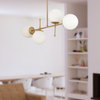 White Lampshade Metal Tumbled Chandelier