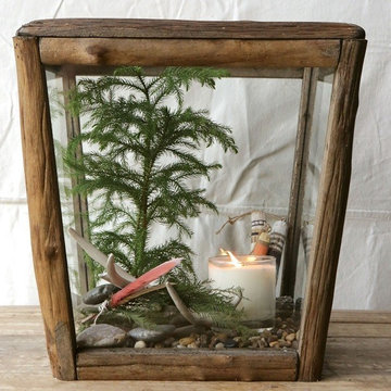 Large Rustic Wood Terrarium