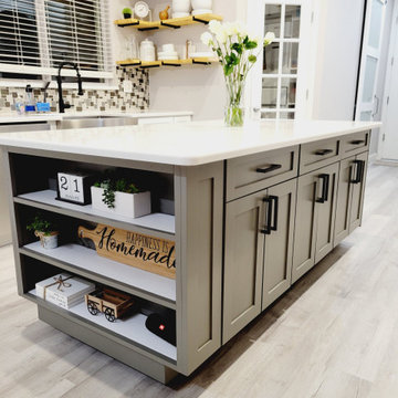 Prefab white shaker cabinets
