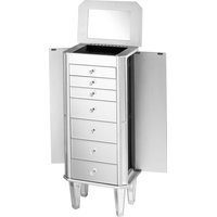 Margaux Mirrored Jewelry Armoire - Natural