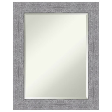 Bark Rustic Grey Beveled Wall Mirror - 23 x 29 in.