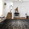 Wool & Viscose Journey Area Rug, Black and Tan, 9'2"x12'2"