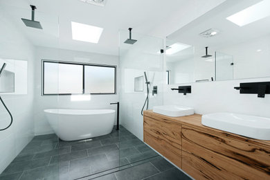 Photo of a contemporary bathroom in Central Coast.